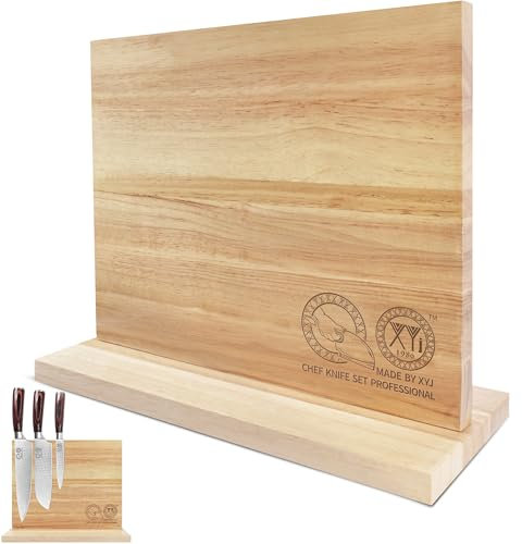 XYJ Blocco portacoltelli magnetico, porta coltelli a doppia faccia, blocco coltelli con potenti magneti, supporto per posate da cucina, porta coltelli, grande capacità, organizzatore magnetico