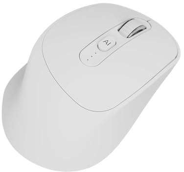 FVDPWYE Cordless Mouse Ergonomico Accessorio per Computer con Sei Tasti Funzione Scroll Orizzontale Silenzioso Materiale PP Adatto per Ufficio, Bianco