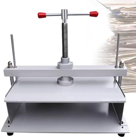 Bindemaschine, Buchbindepresse aus Stahl zum manuellen Herstellen von Büchern, A3-Buchbinderpresse für schwere Bücher, doppelte Ausgleichsstange, Papierpresse, manuelle Papierglättungsmaschine