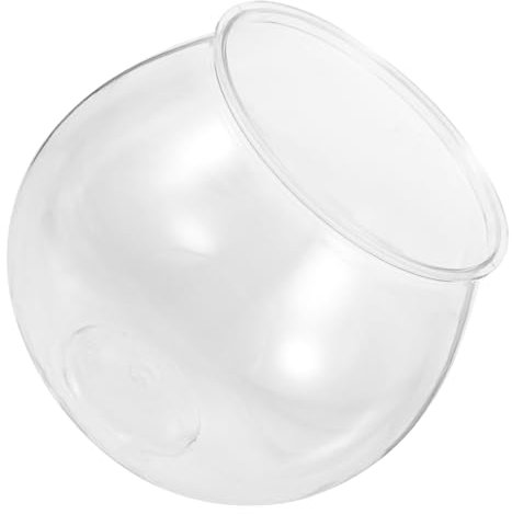 JUMPLAWN 90a Klares Fischglas Aquarium Rundes Transparentes Mini-fischbecken Für Goldfische Dekoration Im Büro Oder Garten Bruchsicheres Design Für Langfristige Nutzung