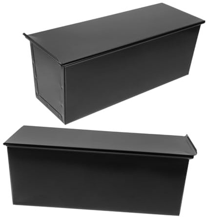 BESPORTBLE 2piezas Caja De Tostadas Con Tapa Molde Antiadherente Para Hornear Pan Casero Para Desayunos