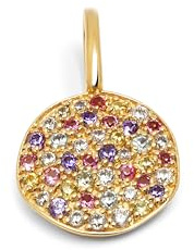 SINGULARU - Charm Stellar Colors. Plata de Ley con Baño en Oro de 18 Kt y Circonita. Joyas Para Mujer.