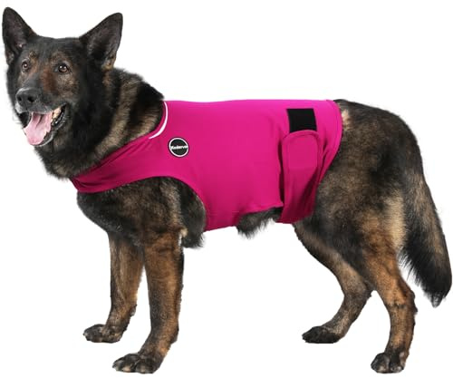 Kodervo Hunde-Angstjacke, hautfreundliches Beruhigungsshirt für Hunde, Hundemantel für Donner, Feuerwerk, Tierarztbesuche und Trennung, hält das Haustier ruhig ohne Medizin und Training, Anti-Angst