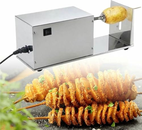 AFLEPCBRQ Cutter di Patate A Spirale, Taglierina Tornado, Taglio di Patate A Spirale, Tagliere di Patate A Torre, Coltello da Patate A Spirale per Patate A Torre, Barbecue, Fritti, Collezione