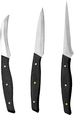 Ipetboom Coltelli Per Intaglio Della Frutta in Acciaio Resistente Manico in Legno Utensile Da Cucina Per Incisione e Intaglio Facile Da Usare e Pulire
