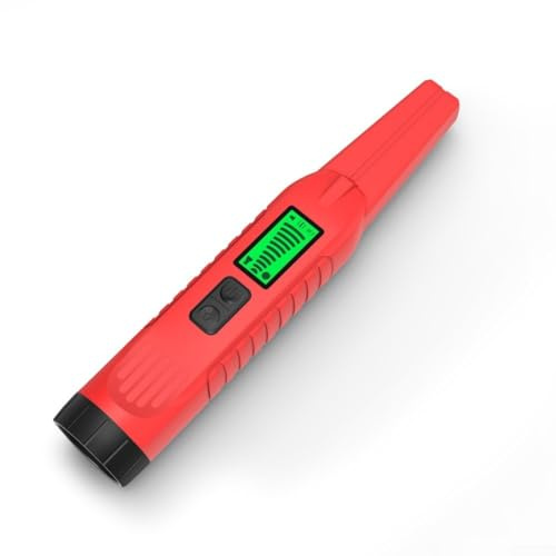 Pinpointer metal detector, metal detector portatile con rilevamento ad alta sensibilità a 360 gradi, sensibilità regolabile, vibrazioni e avvisi sonori per monete e piccoli bersagli (rosso + nero)