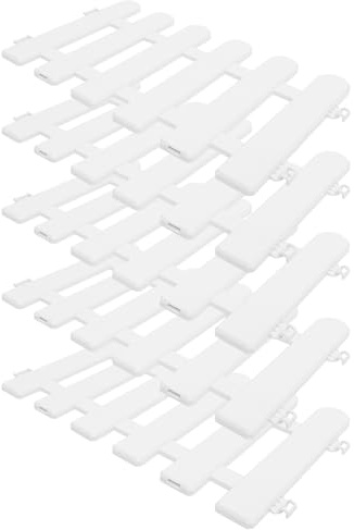 IDEANATEGRATE Recinzione Decorativa Bianca in Pvc 5 Pezzi Testa Tonda, Bordatura Flessibile senza Bolle, per Aree Verdi, Aiuole e Decorazioni Natalizie