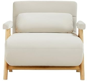 Ergonomisk Konvertibel bäddsoffa, multifunktionell sovfåtölj, fällbar for lägenhet, studentboende(Vit)