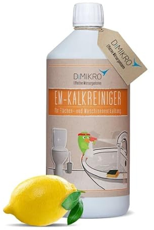 DIMIKRO EM Kalkreiniger für Bad, Wasserkocher & Kaffeemaschine - 1 Liter | Probiotischer Entkalker - ökologisch, vegan und tierversuchsfrei - frei von Farb-, Konservierungs- und Duftstoffen