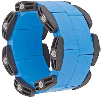 WITTKOWARE 125mm Mauerdurchführung (DN125 Gliederketten-Dichtung), Durchführung für 1 Mediumrohr oder Kabel 42-61mm