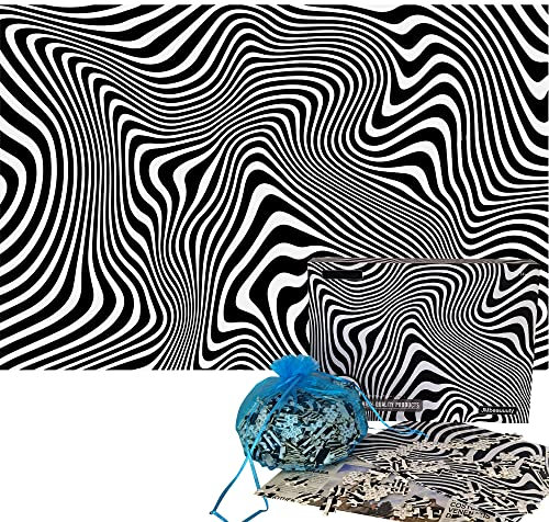 JMbeauuuty Difficult Jigsaw Puzzles for Adults Hard Puzzles 1000 Pieces Impossible Challenging White and Black Jigsaw for Home Decoration - Zebra Patterns 70x50cm