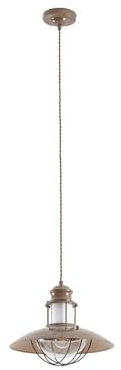 Lindby Pendelleuchte Louisanne (Maritim) in Braun aus Metall (1 flammig, E27) - Deckenlampe Esstischlampe Hängelampe Hängeleuchte Flurleuchte