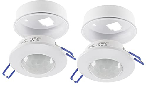 ChiliTec 2X LED Deckenbewegungsmelder Innen 360° Weiß