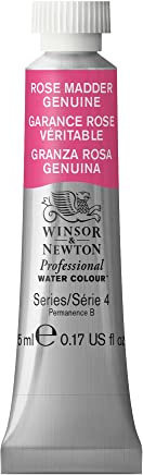 Winsor & Newton 8840246 Professional Aquarellfarbe, lebendige Wasserfarben in Künstlerqualität, hohe Farbbrillanz & Leuchtkraft, lichtecht, Archivqualität, 5ml Tube - Krapplack Rosa Echt