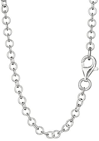 NKlaus collier 45 cm ankarkedja rund 925 sterling silver halsband bredd: 3,5 mm 6737