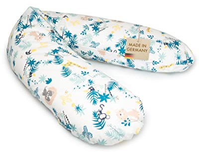 pic Bear Coussin d'allaitement Classique de 190 cm – Coussin de Grossesse de qualité supérieure – Coussin de positionnement Confortable en Coton – (100% Coton, Jungle)