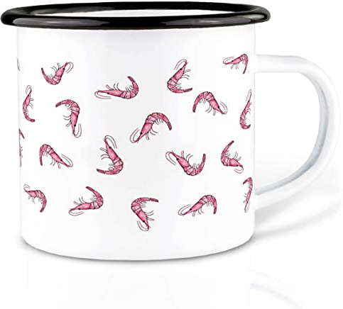 Ligarti® Emaille Tasse (leicht & robust) | Design Cup, Camping Becher handveredelt in Deutschland | Kaffeetasse, Emaillebecher