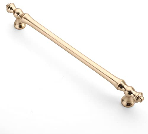 Asidrama Küchenschrankgriffe, Schrankgriffe, Möbelgriffe, 228 mm, gebürstetes Messing, 6 Stück