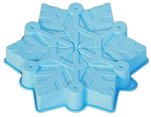Molde de silicona con forma de copo de nieve, diseño de copos de nieve
