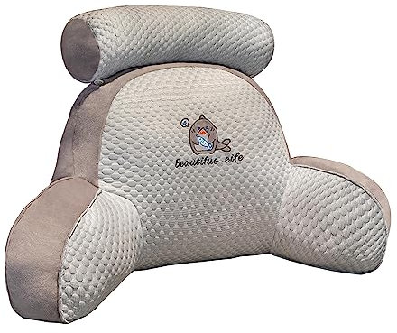 CLOXKS Rückenlehne Lesekissen,Tragbares Lesekissen,Multifunktionales Kissen,Ideal zum Lesen,Spielen auf dem Bett,Sofa,oder Couch,Lesekissen für Bett,Ideal als Rückenstütze,70×50cm