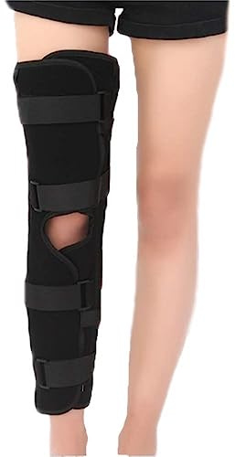 Inmovilizador de Rodilla, Inmovilizador de Rodilla Ajustable, Alivio del Dolor en las Articulaciones, Soporte de Pierna con Férula de Rodilla Transpirable, Adecuado para Lesiones de Rodilla, Recupera