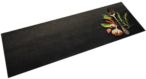 vidaXL Küchenteppich Waschbar Gewürze 60x180 cm Samt
