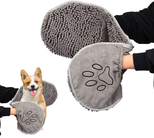 Hundehandtuch Personalisiert,Waschhandschuh Extra Saugfähig,Hunde handtuch für Große Kleine Hunde,Fluffino Hundehandtuch Saugstark Trockentuch für Hund,Dog Towel Mikrofaser Handtuch