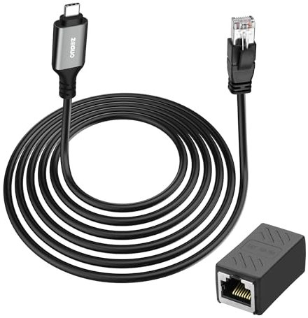 XMSJSIY Cavo USB tipo C a Ethernet Gigabit LAN rete 1 Gbps tipo C maschio a RJ45 maschio/femmina cavo adattatore per computer portatile PC telefono e altro direttamente collegato a interruttori,
