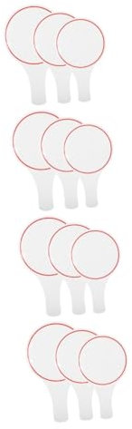 SEWACC 12 Stk Anzeigetafel write board griffbrett rang zählbrett Whiteboard trocken abwischbar trocken abwischbare Tafeln Trockenlöschpaddel kleine trocken abwischbare Tafel Schaum Weiß