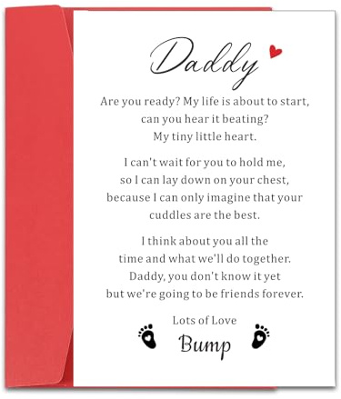 New Dad Gifts for Men New Dad Cards Pregnancy Announcement Card Expecting Dad to Be Gifts for Husband from Wife Newborn Baby Shower Card Gifts for New Dad First Time Fathers Day Christmas Presents