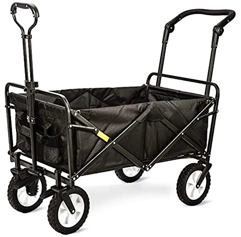 Faltbarer Gartenwagen für Strand und Garten Transport Zugwagen mit klappbarem Design und LKW Schubkarre Handwagen Trolley für einfachen Transport