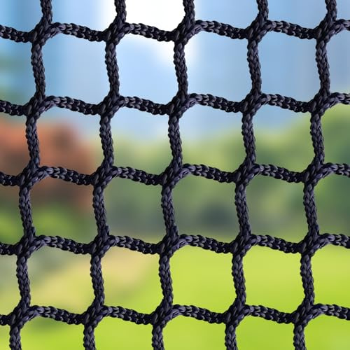 BERADNET Sicherheitsnetz für Kinder Katzennetz für Balkon Polyester Schutznetz hochbett Netz Rausfallschutz Treppenschutznetz Geländerschutznetz Knotenlos Universal Sicherheitsnetz, Schwarz(1X8m)