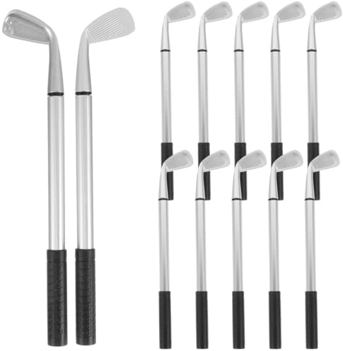 JEWEDECO Golf Novelty Pen Set 12pcs Metal Miniature Golf Pens Ballpoint Pen Souvenirs for Desk Decoration for Golfer Fans