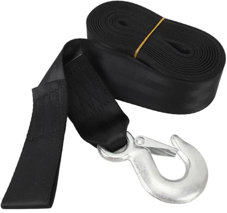 Marine Boat Trailer Winch Strap, Heavy Duty Tow Rope with Hook, 3500 LBS Load Capacity, 24.61ft Winch Strap, Tow Belt For Boat Trailer Replacement, Towing Vehicles & Boat Accessories