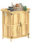 Armadio da giardino Outsunny in legno, casetta per attrezzi resistente alle intemperie 74x43x88cm, casetta per attrezzi con tetto incernierato ripiani, piano di lavoro, armadietto per attrezzi,