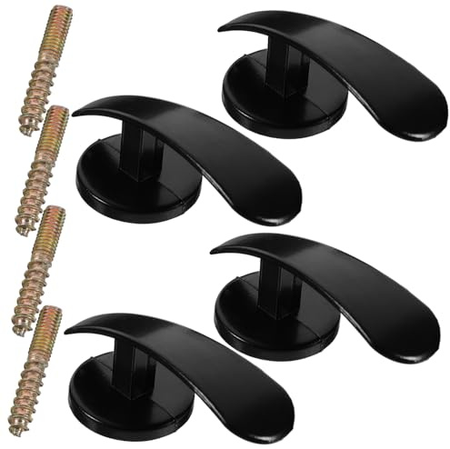 Holibanna Ganchos Metálicos para Cortinas De Pared Negros, Soporte Resistente para Sujetar Cortinas, Aptos para Interior Salón, Dormitorio y Cocina, Paquete De 4 Unidades