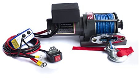SRFTT Paranco Elettrico 2000 libbre Verricello Elettrico Portatile per ATV Verricello Elettrico Piccolo 12 V