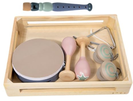 Beaupretty Holz Percussion Instrumente Für Junge Mädchen Junge Mädchen Musikinstrumente Glocke Schüttelinstrument Handglocken Schlagspielzeug