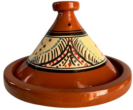 Tajine XL 35 cm in Terracotta Dipinta a Mano – Pentola Tradizionale Marocchina/Tunisina + Ebook Gratuito 2611251334
