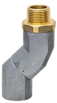 Kraftstoffschlauch Kugelgelenk 3/4'', NPT Anschluss, Zinklegierung, Korrosionsbeständig - 360 Grad Drehbar, Einfache Installation, Für Kraftstofftank und Zapfpistole (3-4 Zoll)