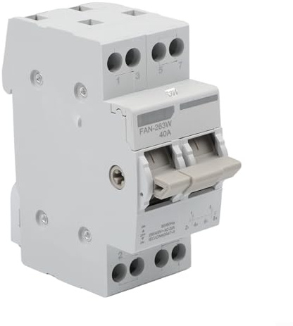 Interruttore di commutazione manuale 2p 40a 63a per Mts Dual Power System con interruttore di interblocco 8ka rottura AC400v dispositivo elettrico bianco (40A)