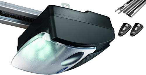 Tormatic Novoferm RUN Novomatic 413 Moteur pour porte de garage avec 2 émetteur manuel et rail de guidage en 3 parties pour ouverture de porte de garage RUN 500