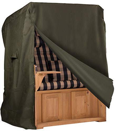 WEBAVITA - Strandkorb Schutzhülle | Größee L - 135cm | Wetterfeste Strandkorbhülle Oxford 600D in Anthrazit | Wasserdichte Abdeckhaube mit UV-Schutz