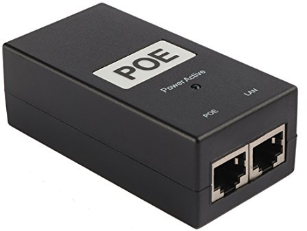 Aexit 2 Ports d'injecteur de commutateur de 15V 0.8A Poe Power Over Ethernet Adaptateur CC d'alimentation de réseau TE595124C715688A