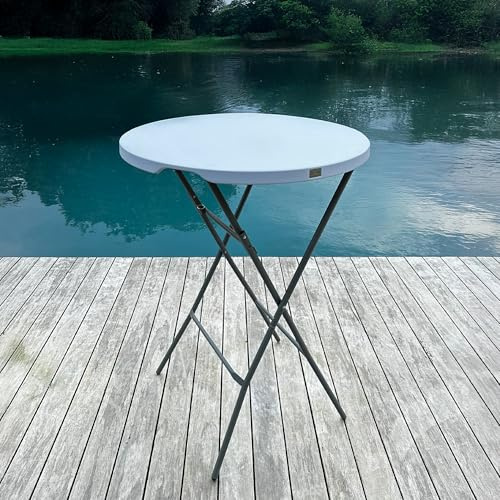SKYLANTERN® Modell 2025 – Stehtisch, faltbar, große Tischplatte 80 cm – Höhe 1,10 m – Klapptisch, Stehtisch, große Kapazität, ideal für Zeremonien und Hochzeiten