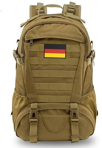 Jueachy Mochila Militar Táctica 30L: Molle Impermeable Gran Capacidad Mochila de Senderismo Para Trekking Viaje Camping Escalada Montañismo