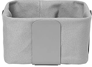 Blomus Brotkorb -DESA- | Stahl pulverbeschichtet/100% Baumwolle | Sharkskin | Größe S | H 10 cm x B 20 cm x T 20 cm