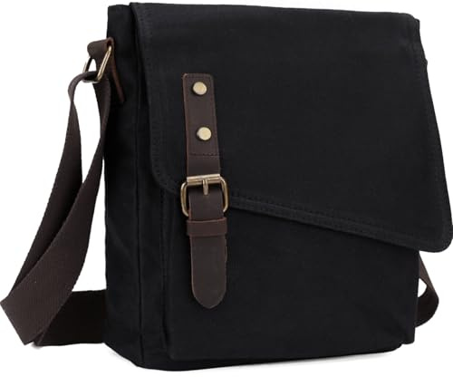 MayBlosom Umhängetasche Klein für Herren Canvas Messenger Bag