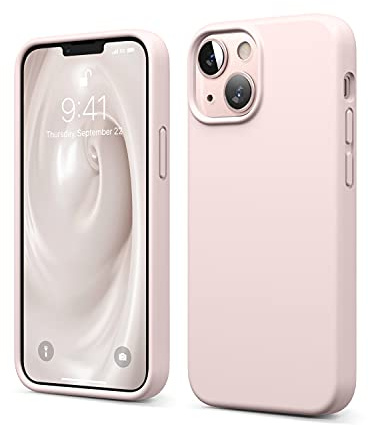 elago Silikon Hülle für iPhone 13 Mini | Premium-Silikon, kratzfest, Rundumschutz, weiches Mikrofaserfutter (Rosa)