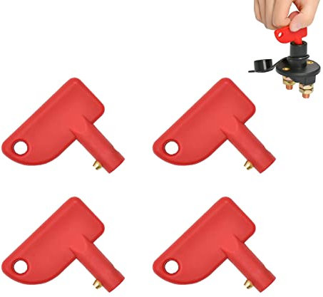4 llaves para interruptor de batería de coche,Repuesto del Interruptor del Coche del Aislador,Llave para Interruptor de Batería,para Coche Barco RV ATV